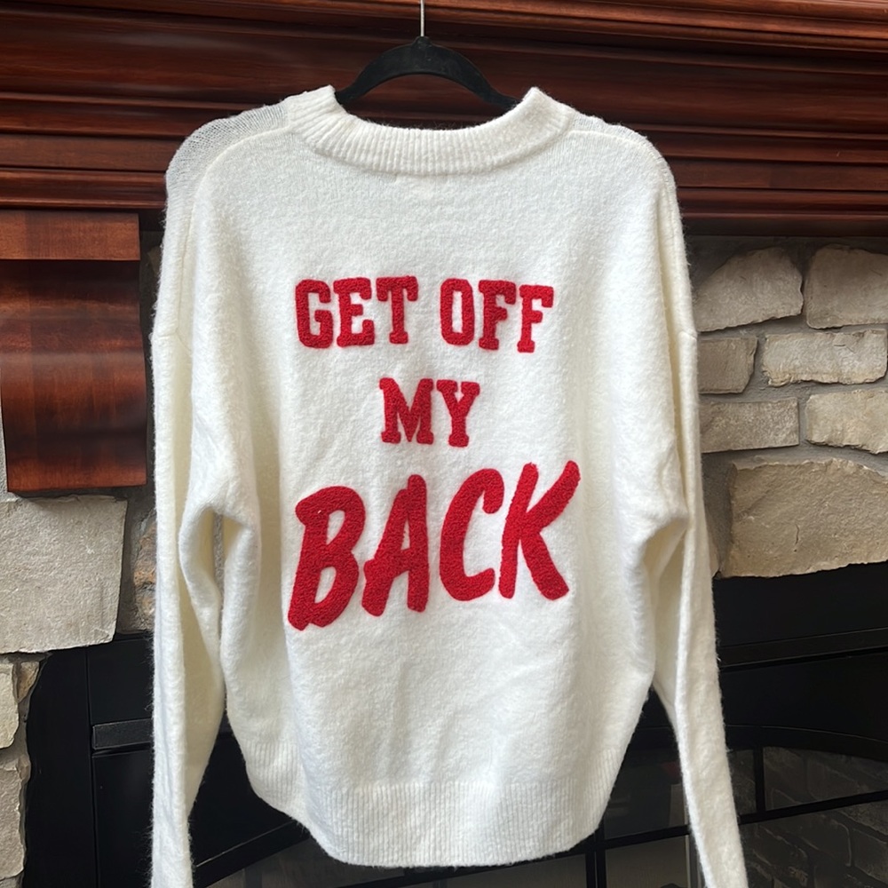 OFF-WHITE H&M Women’s “Get Off My Back” Sweater 🛑 ✋🏼